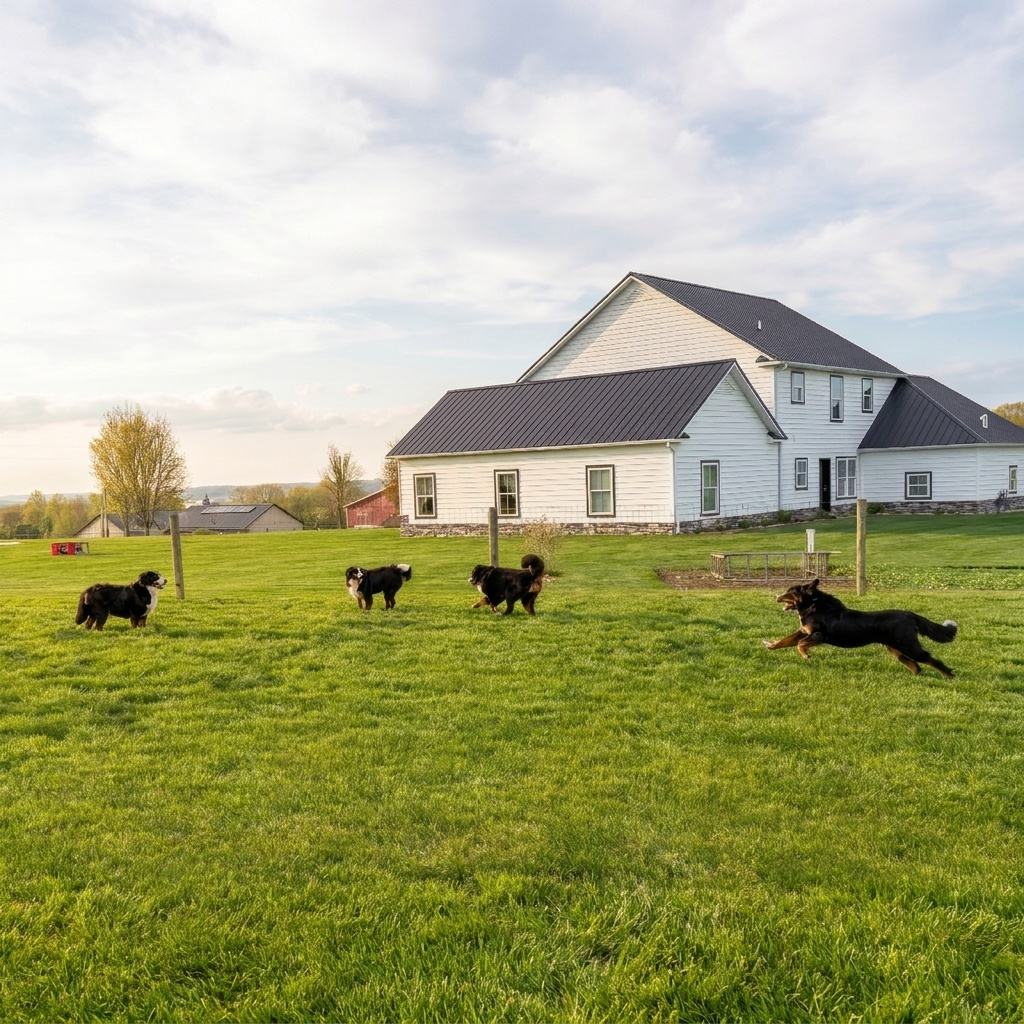 Breeder working with puppies within the Pilesgrove Pups structured framework