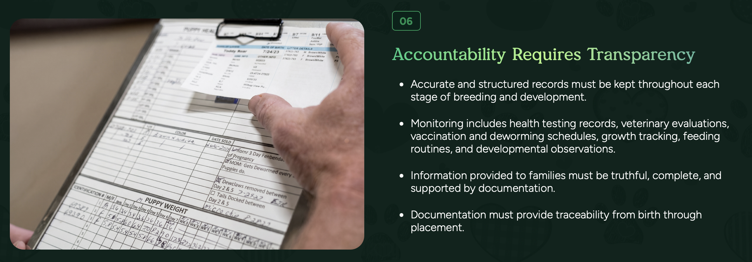 accountability requires transparency at pilesgrove pups