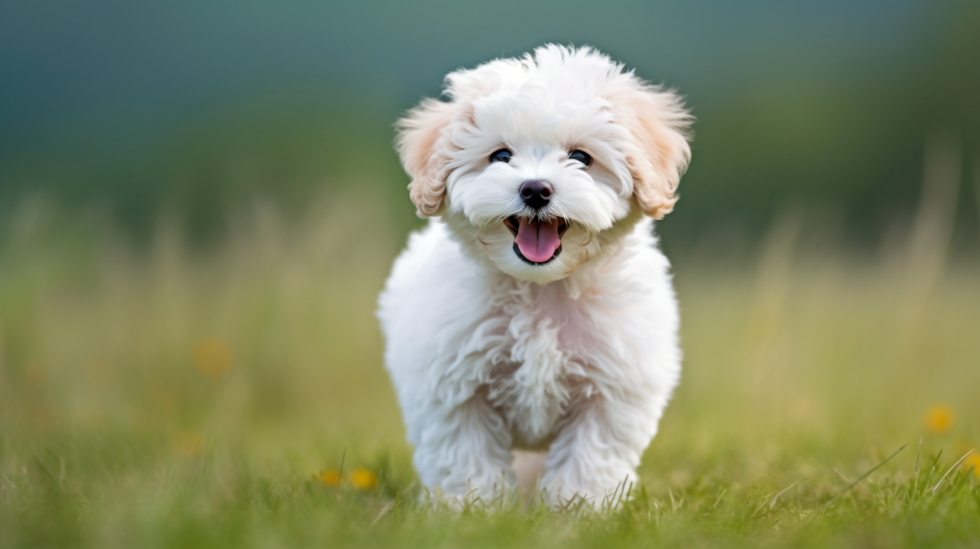 Cute Poochon Pup