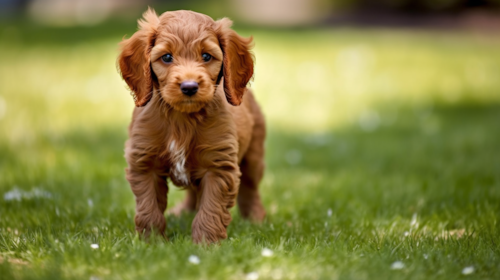 Cute Irish Setter Poodle Mix Pup