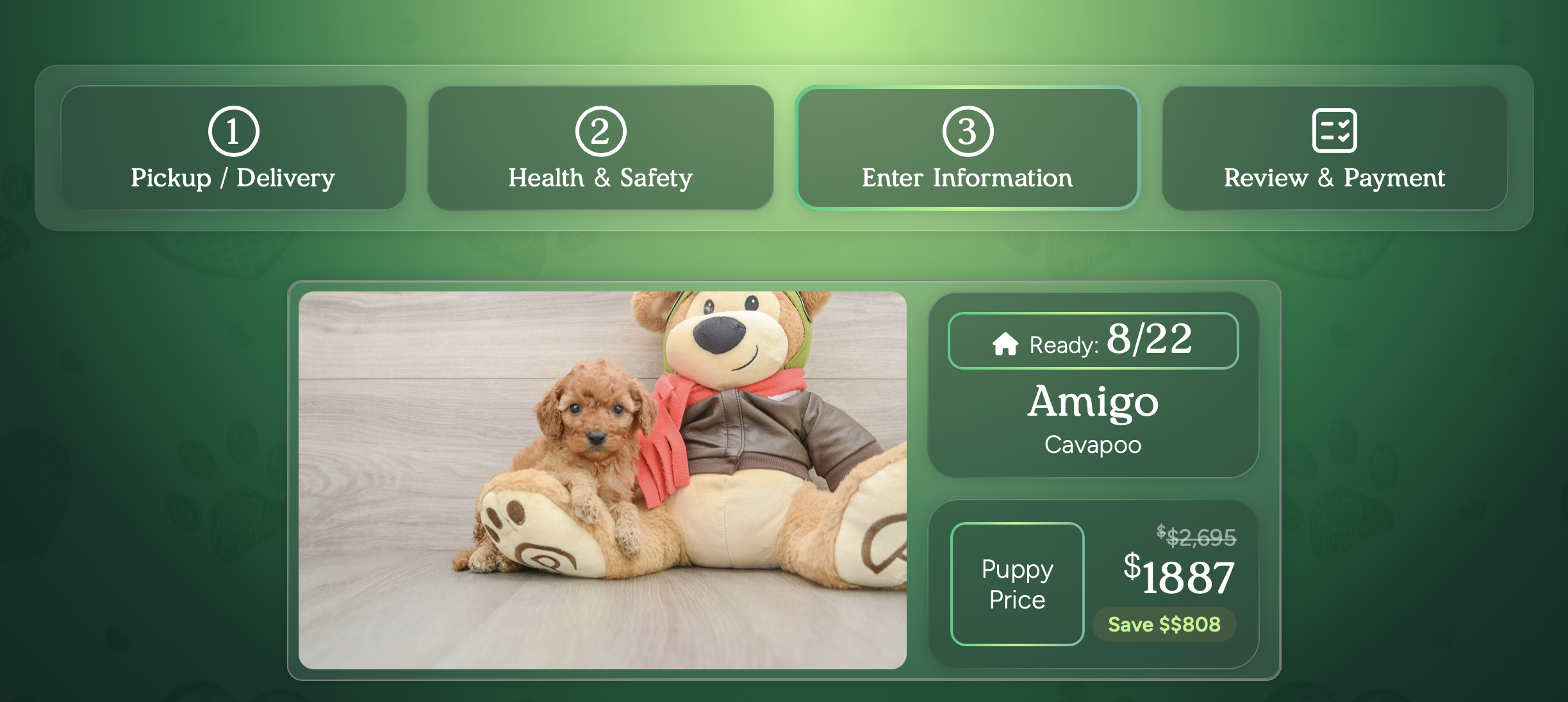 how to complete checkout at pilesgrove pups