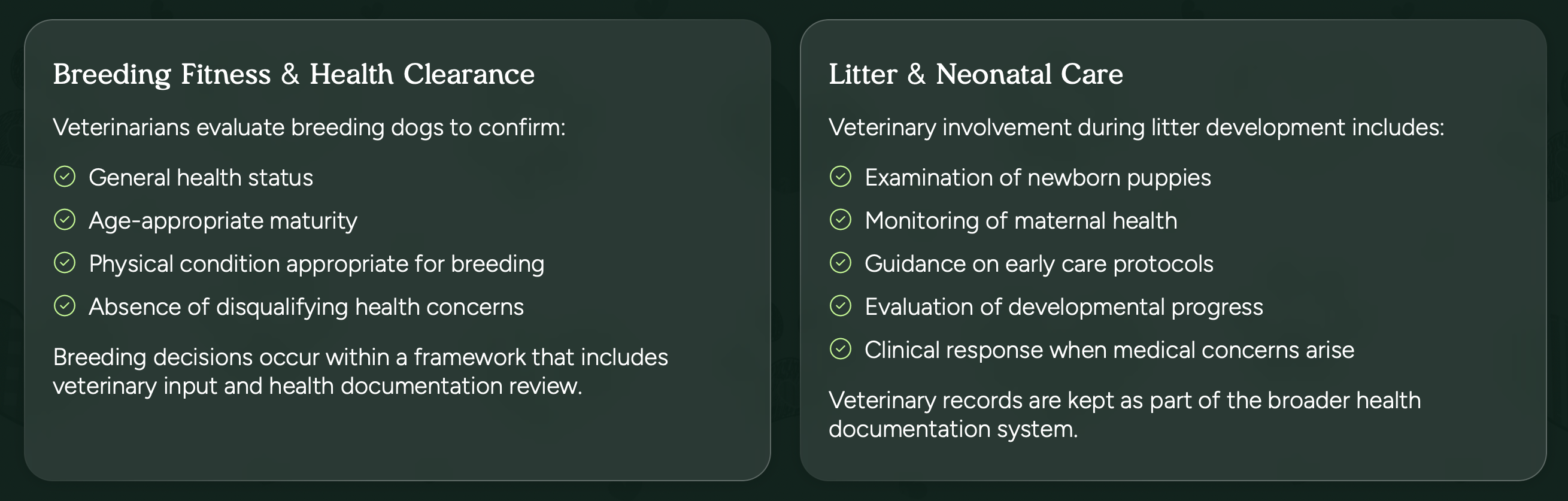 parent dog health at pilesgrove pups - health tests and breeding decisions