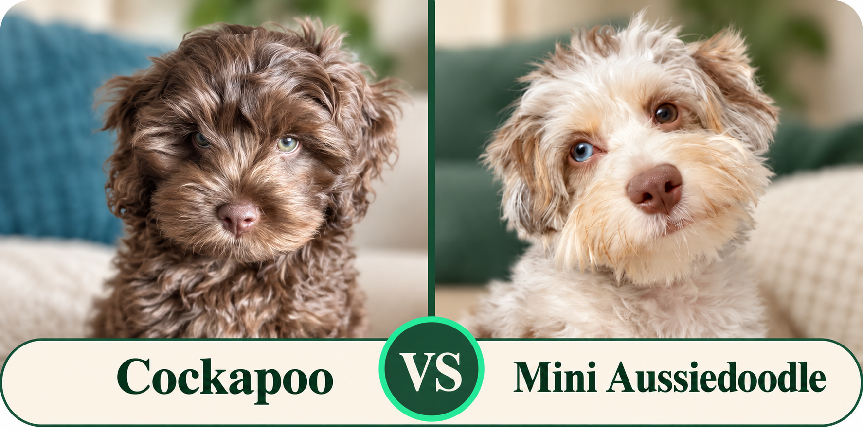 Cockapoo vs Mini Aussiedoodle Comparison