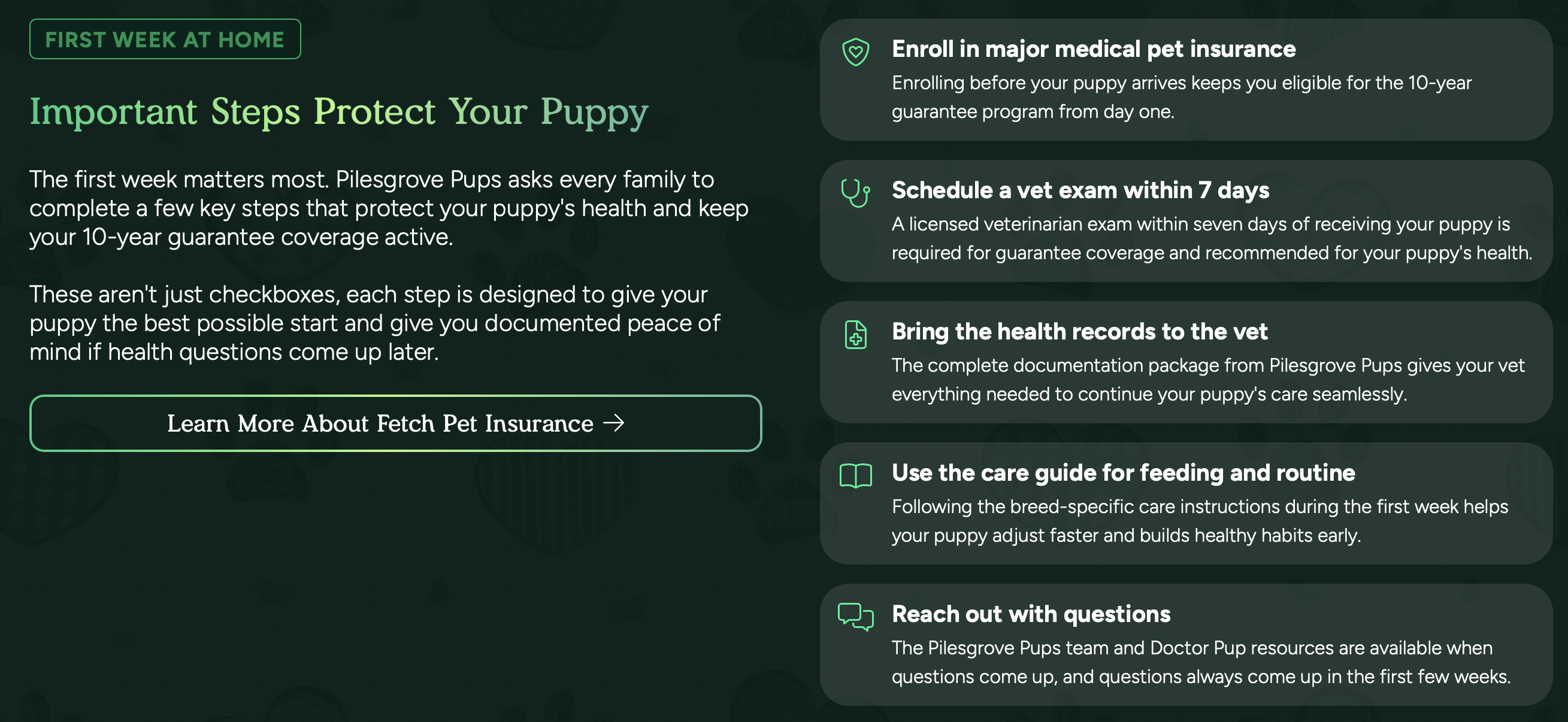 pet insurance at pilesgrove pups