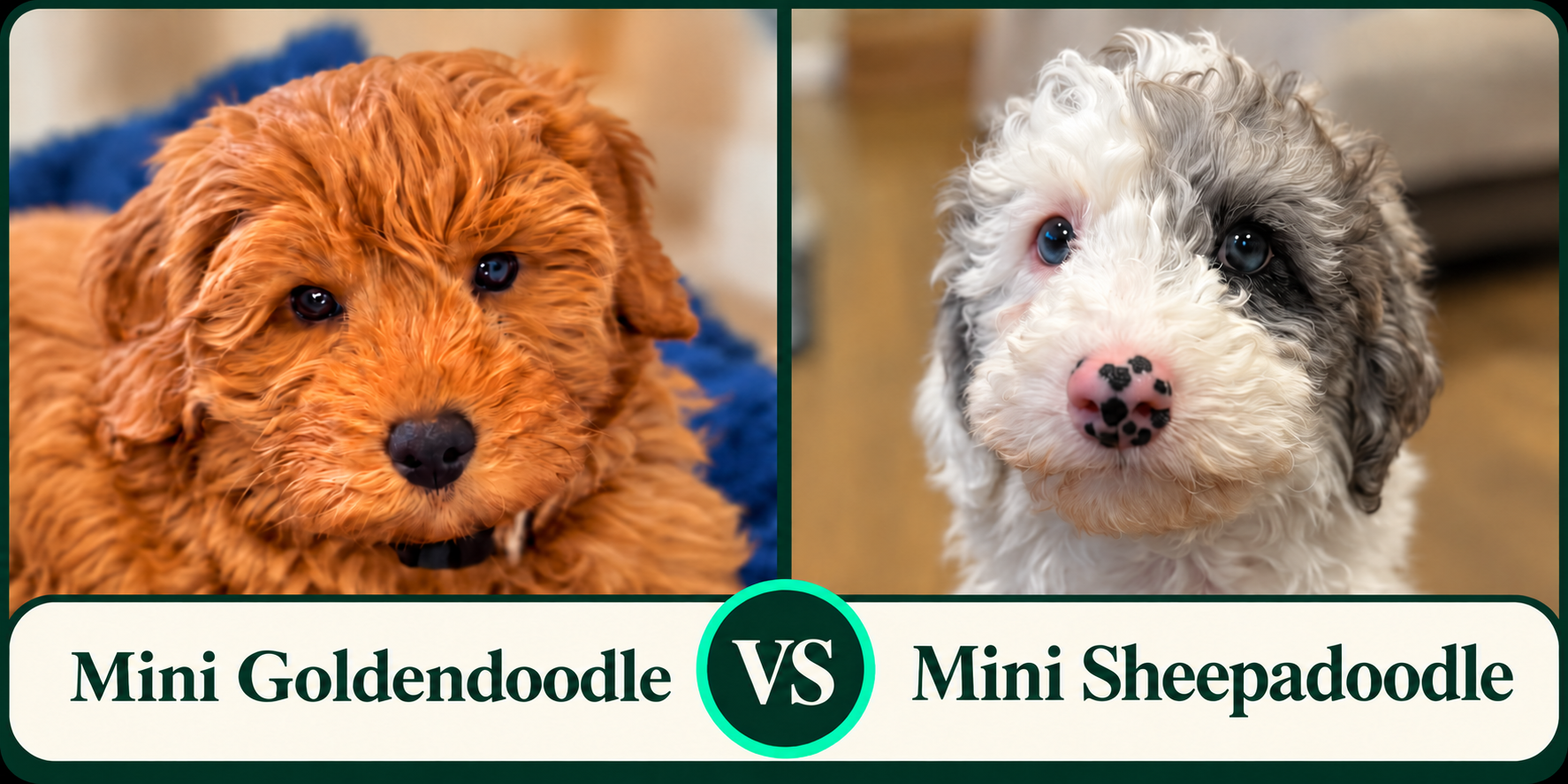 Mini Goldendoodle vs Mini Sheepadoodle Comparison