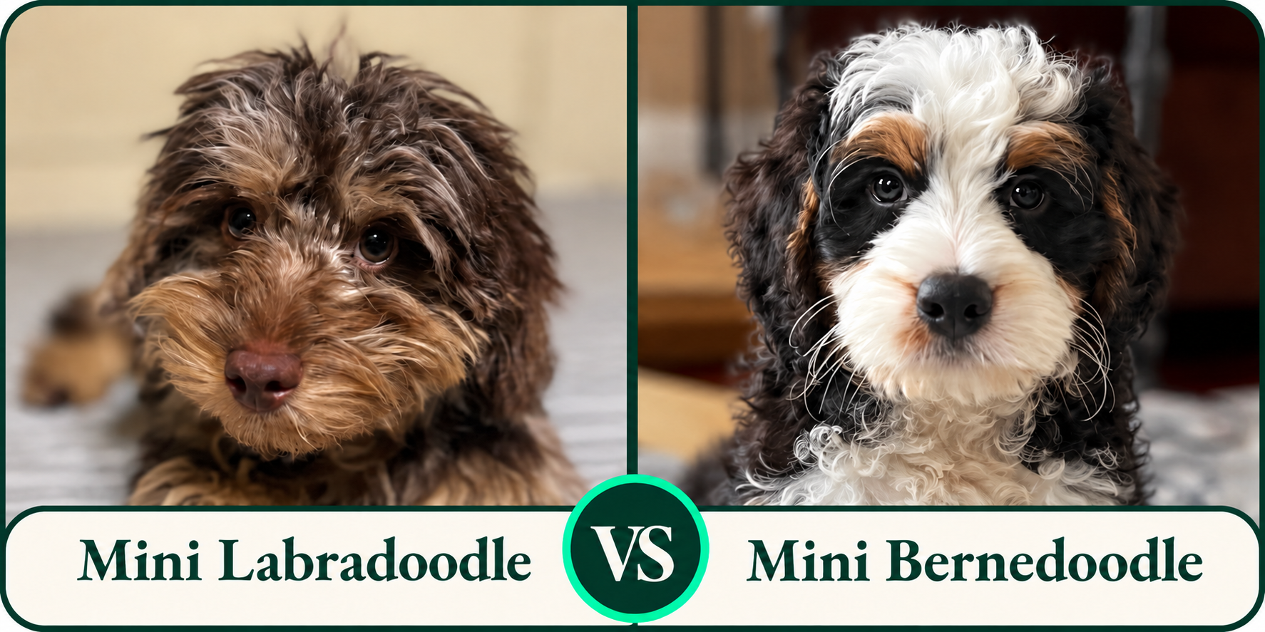 Mini Labradoodle vs Mini Bernedoodle Comparison